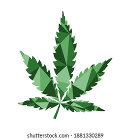dibujo de cáñamo poligonal, ilustración vectorial