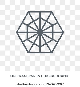 Polygonal hexagon icon. Polygonal hexagon design concept from Geometry collection. Simple element vector illustration on transparent background.