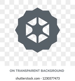 Polygonal hexagonal icon. Polygonal hexagonal design concept from Geometry collection. Simple element vector illustration on transparent background.