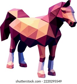 Polygonal Horse, Polygon Isolated Animal