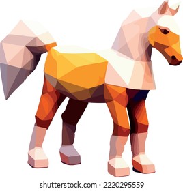 Polygonal Horse, Polygon Isolated Animal