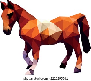 Polygonal Horse, Polygon Isolated Animal