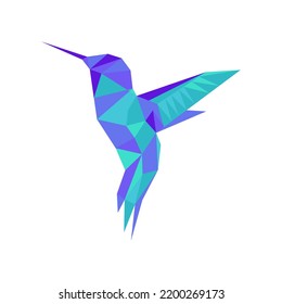 Polygonal-Kolibris-Logo, Vektorgrafik