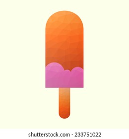 polygonal icon ice cream