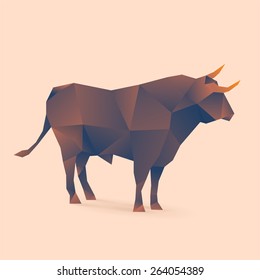 Polygonal Illustration of Bull