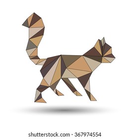 polygonal illustration of  Cat.
