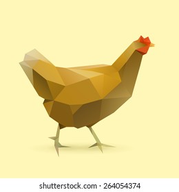 Polygonal Illustration of Chicken