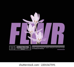 Polygonal illustration of crocus flower t shirt design, vector graphic, typographic poster or tshirts street wear and Urban style