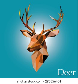 Polygonal Illustration Of Deer Head