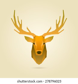 Polygonal Illustration Of Deer Portrait