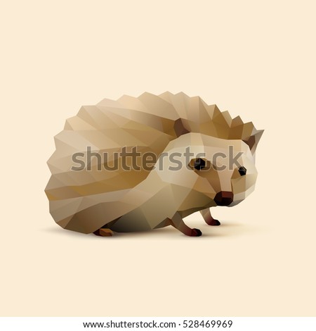 polygonal illustration of Hedgehog