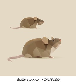 polygonal illustration of mouse