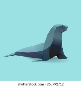 polygonal illustration of seal