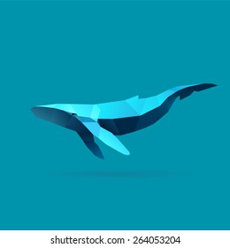 Polygonal Illustration of Whale