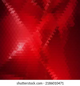 Ilustración poligonal, que consiste en triángulos, estilo geométrico abstracto, Fondo de mosaico de cuadrícula, diseño triangular para su negocio, gradiente rojo