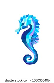 Polygonal image of seahorse