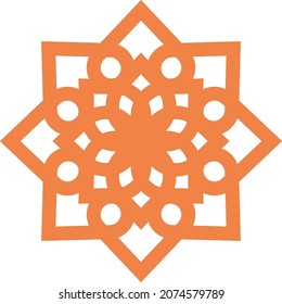 logotipo de elementos islámicos poligonales y motivos. diseño tradicional islámico, árabe, persa y otomano