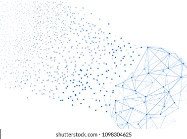Polygonal isolated on gray background. For web site, wallpaper, poster, placard, ad, cover and print materials. Creative art, modern abstract concept