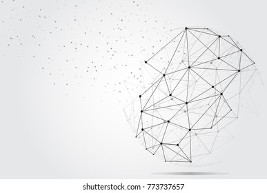 Polygonal isolated on gray background. For web site, wallpaper, poster, placard, ad, cover and print materials. Creative art, modern abstract concept