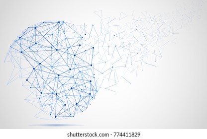 Polygonal isolated on gray background. For web site, wallpaper, poster, placard, ad, cover and print materials. Creative art, modern abstract concept