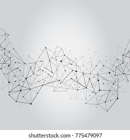 Polygonal isolated on gray background. For web site, wallpaper, poster, placard, ad, cover and print materials. Creative art, modern abstract concept