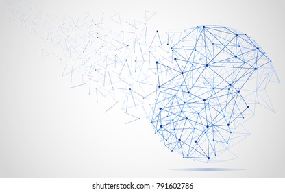 Polygonal isolated on gray background. For web site, wallpaper, poster, placard, ad, cover and print materials. Creative art, modern abstract concept