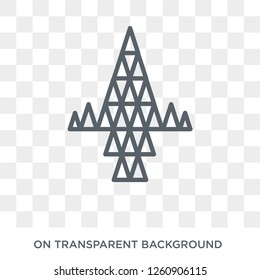 Polygonal jet aircraft icon. Polygonal jet aircraft design concept from Geometry collection. Simple element vector illustration on transparent background.