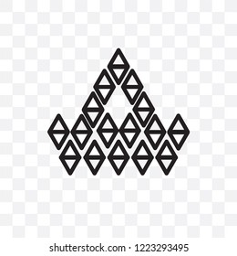 Polygonal jewel vector linear icon isolated on transparent background, Polygonal jewel transparency concept can be used for web and mobile