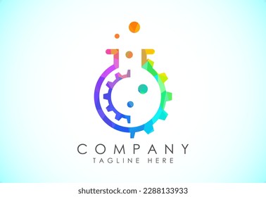 Polygonal lab logo design vector template, Low poly lab logo science vector illustration 