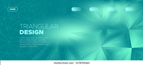 Polygonal Landing Page. Gradient Geometric Background. Cyan Vector Shapes. Gradient Digital Design. Triangular Landing Page. Blue Business Brochure. Blue Poster. Technology Landing Page.