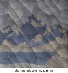 Polygonal and landscape background design