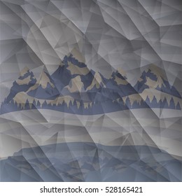 Polygonal and landscape background design