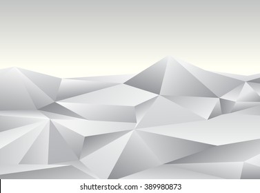 Polygonal landscape. Vector illustration