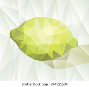 Polygonal lemon vector illustration