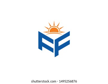 
polygonal letter with sun Logo sing and Symbol,Sun Logo design, sun summer logo icon, Orange sun logo,
