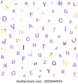 Polygonal letters. Creative alphabet Geometric design Digitally Colored english letters.