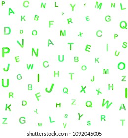 Polygonal letters. Creative alphabet Geometric design Digitally Colored english letters.