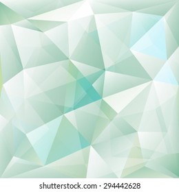 Polygonal light abstract background with white and blue triangles.