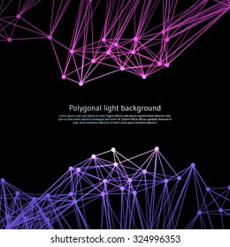 Polygonal light background. Vector illustration