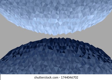 Polygonal light blue mosaic background. Abstract low poly vector illustration. Triangular pattern  in halftone style. Template geometric business design with triangle for poster, banner, card, flyer.
