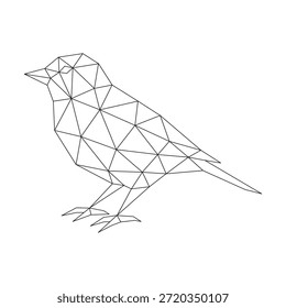 Arte de línea poligonal de Vector de pájaro