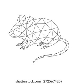 Arte de línea poligonal del Vector del ratón