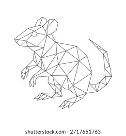 Polygonaler Strich eines Ratten-Vektors