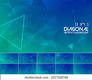 Polygonal line and low poly abstract background. Suitable for web background and design element