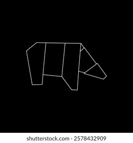 Polygonal Lines, can use for Logo, Pictogram, Endangered Animals Figure, Website, Apps, or Graphic Design Element. Vector Illustration