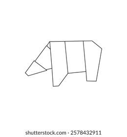 Polygonal Lines, can use for Logo, Pictogram, Endangered Animals Figure, Website, Apps, or Graphic Design Element. Vector Illustration