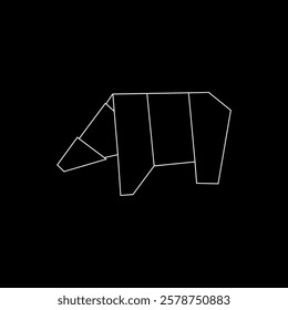 Polygonal Lines, can use for Logo, Pictogram, Endangered Animals Figure, Website, Apps, or Graphic Design Element. Vector Illustration