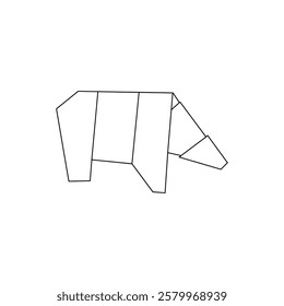 Polygonal Lines, can use for Logo, Pictogram, Endangered Animals Figure, Website, Apps, or Graphic Design Element. Vector Illustration