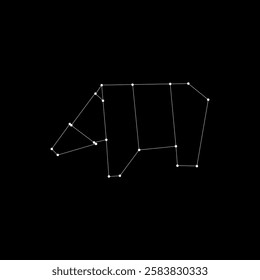 Polygonal Lines, can use for Logo, Pictogram, Endangered Animals Figure, Website, Apps, or Graphic Design Element. Vector Illustration