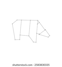 Polygonal Lines, can use for Logo, Pictogram, Endangered Animals Figure, Website, Apps, or Graphic Design Element. Vector Illustration